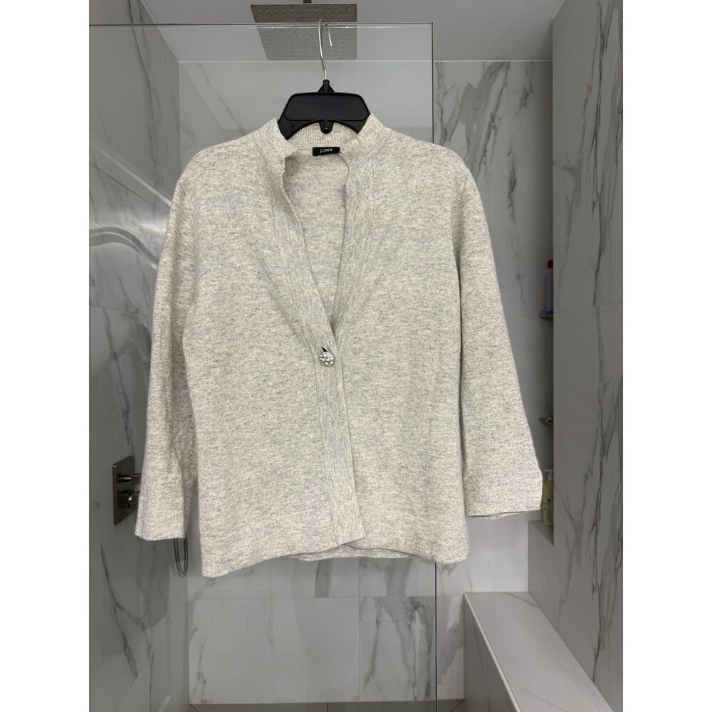 J.Crew Women's Wool Knit One Button Front Cardigan Sweater Small